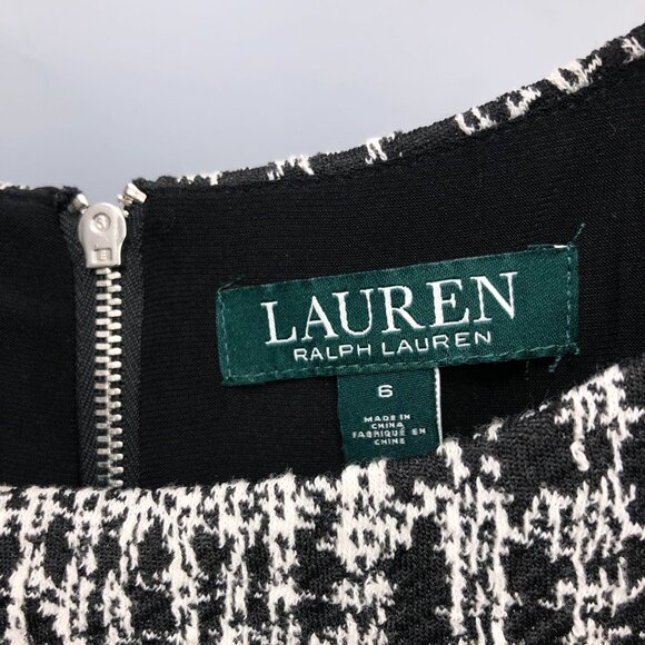 BNWOT Ralph Lauren Classy Black & White Knee Length Shift Dress - Picture 6 of 10
